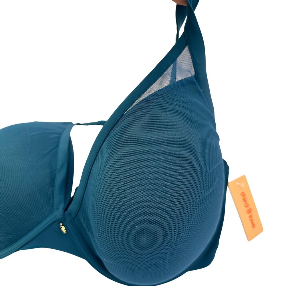 Sunday Sale!!!!! Thirdlove 24/7 Size 34H teal Classic contour plunge Underwire - Picture 5 of 5